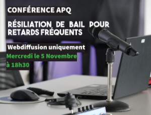 Image de Conférence en ligne- 5 Novembre 2025 : Résiliation de bail pour retards fréquents