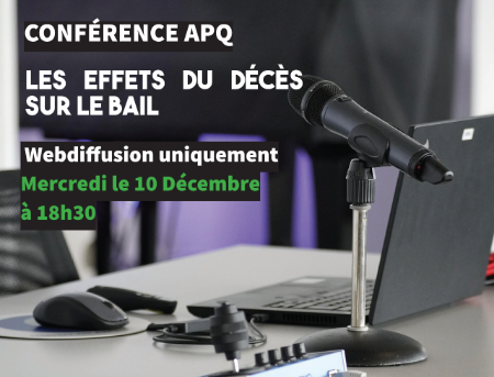 Image de Conférence en ligne- 10 Décembre 2025 : Les effets du décès sur le bail