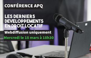 Image de Conférence en ligne- 18 mars 2026 - Les derniers développements en droit locatif